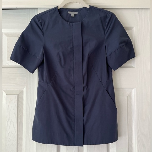 COS Blue short sleeve zip up jacket- Size 2 - Picture 2 of 8